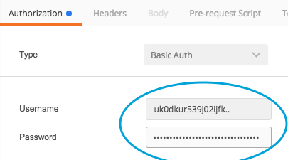 postman basic auth username and password